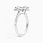 1ct Radiant Cut 14K Solid Gold Halo Ring DE VS1 VVS Excellent Cut IGI Certified Lab Grown Diamond Bridal Wedding Band Ring